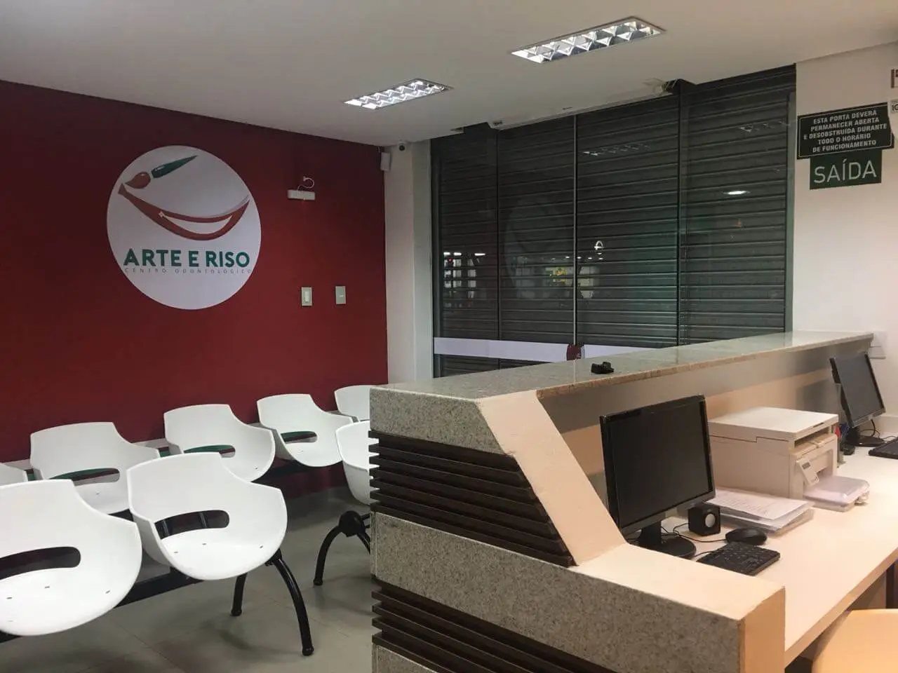Recepção da Clínica Arte e Riso